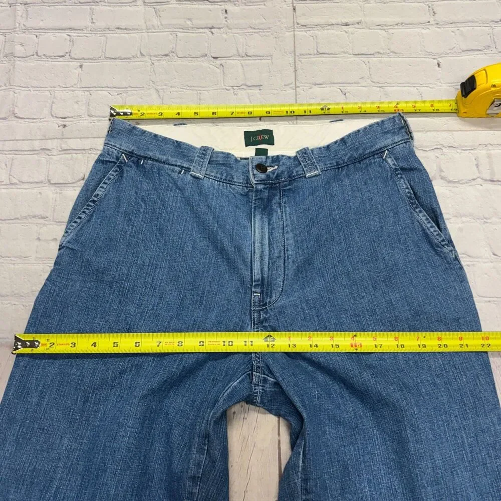 J. Crew Oarsman Men Classic Trouser Jeans Size 32x30 Blue Denim SP25 D125 -10